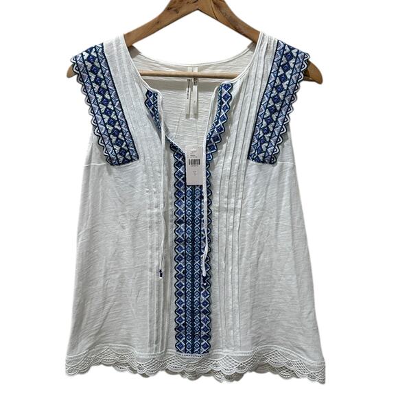 NWT Anthropologie Sigrid Embroidered Tank - Picture 7 of 8